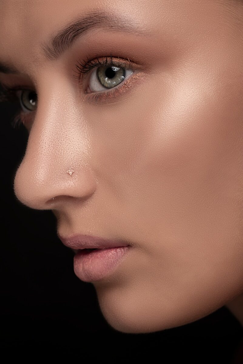 view of woman's face